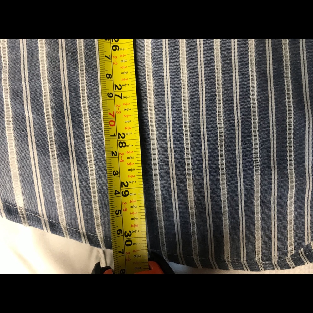 PLEIONE Cold Shoulder Button Up Stripe Top XLP - Picture 8 of 8